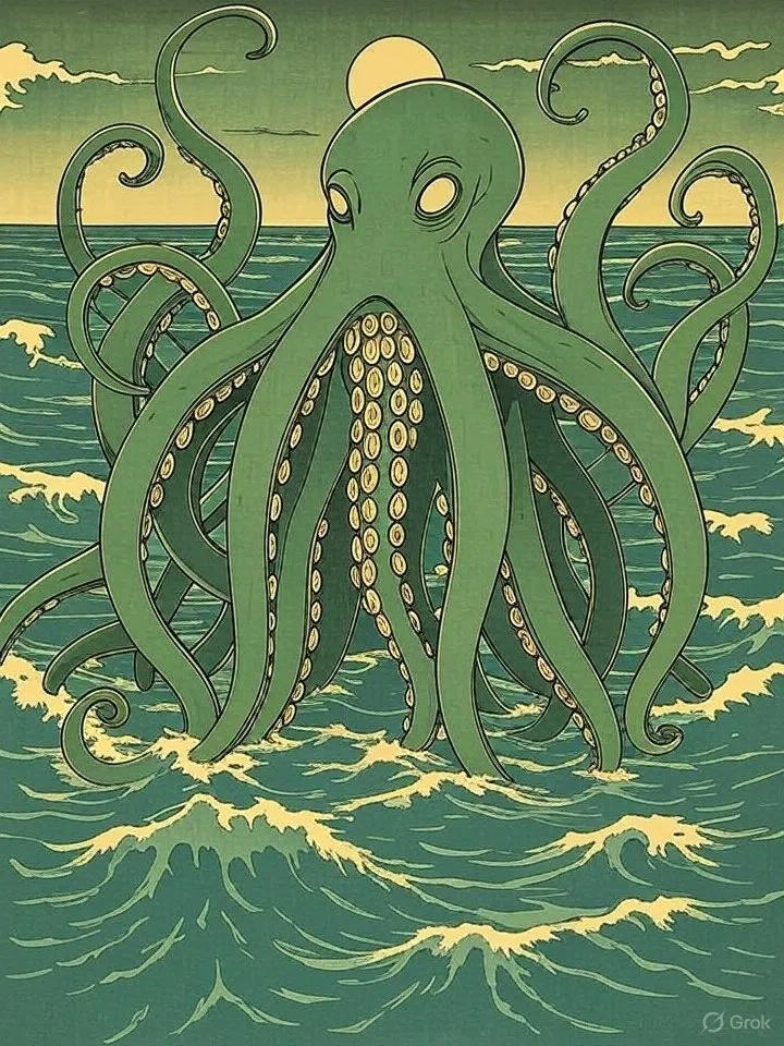 Massive sea spirit yokai
