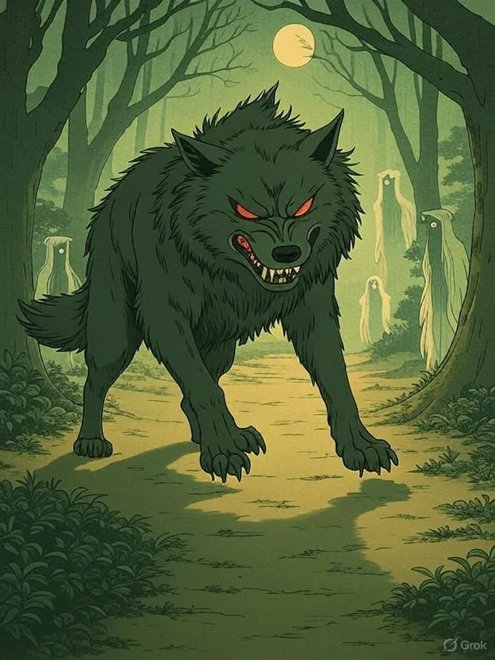 Cursed dog spirit Japan