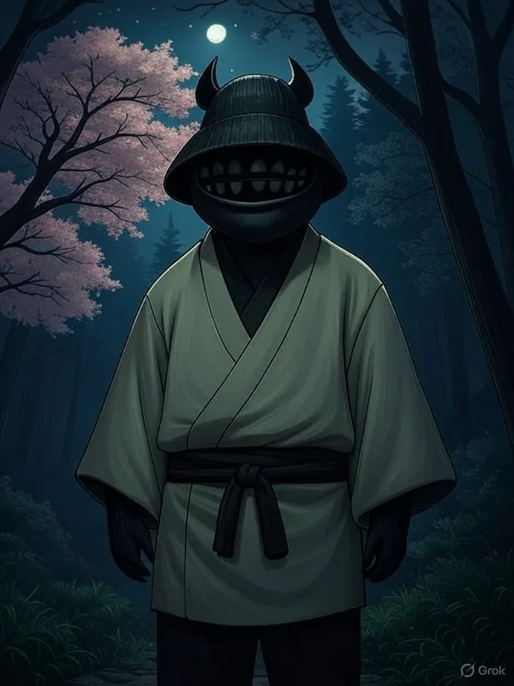 Japanese faceless demon woman