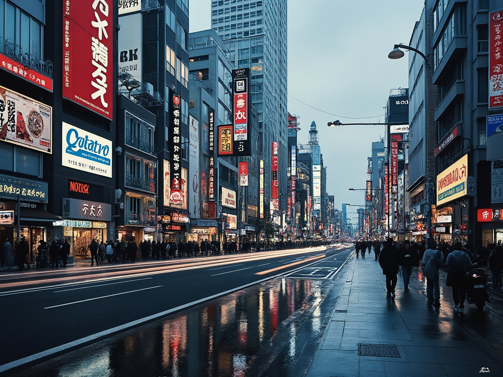Osaka Dotonbori district with designated outdoor smoking area
