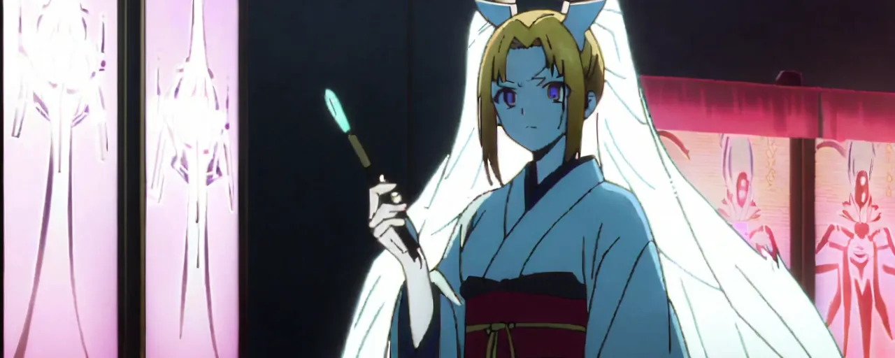 Illustrated folktale banner for Hone-onna