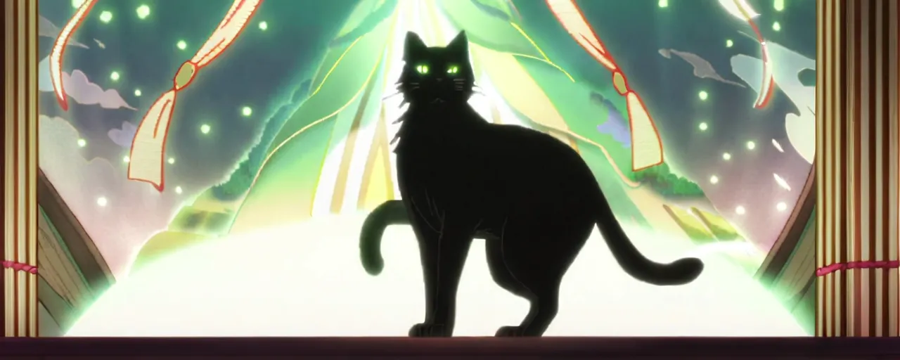 Illustrated folktale banner for Nekomata