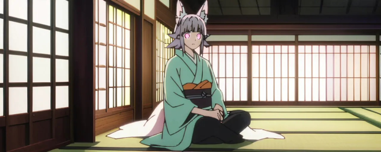 Illustrated folktale banner for Tatami-tataki
